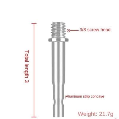3 Pack Boom Arm to 17mm Ball 1/4 inch 3/8 Screw Bolt Mount Connector Adapter Joint Head Converter for Microphone Arm Stand Mic Arm Scissor Shock Mount Condenser Video Light Phone Holder Clip image 4