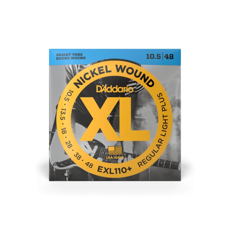 D'Addario EXL110+ Nickel Wound Reg. Light Plus Electric Guitar Strings 10.5-48 image 1