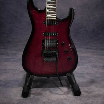 Jackson Professional Dinky LT - MIJ- 1991-1992 - Red Flame - Upgraded image 1
