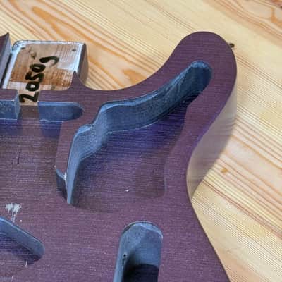2050g Kohlin Guitars T-Type Roasted Pine replacement body Aged Nitro Relic Vintage purple sparkle Made in Sweden image 3