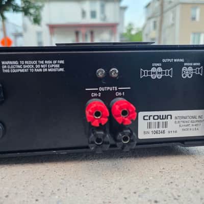 Crown K2 Rackmount Power Amplifier Balanced 2-Ch XLR/TRS Banana Red/Black image 7
