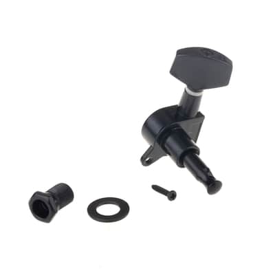 Musiclily 3+3 Set Big Button Guitar Sealed String Tuning Machines Heads Tuners Right Hand,Black image 4