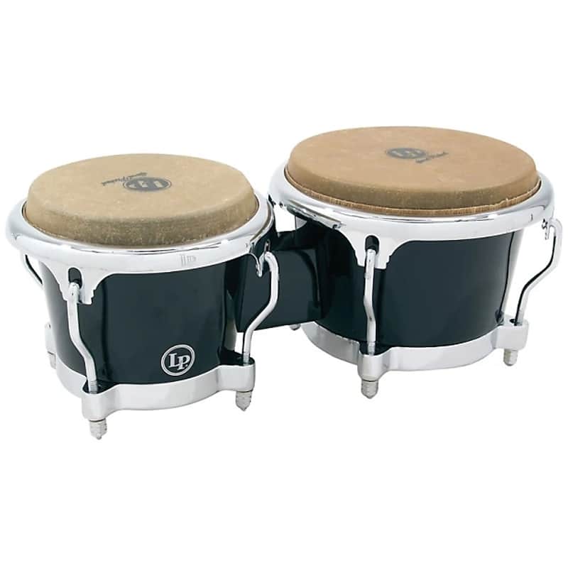 Latin Percussion LP200XF-BK Fiberglass Bongos w/ Comfort Curve II Rims image 1