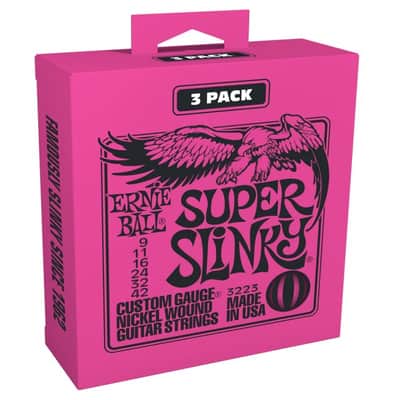 ERNIE BALL 3223 Super Slinky 009-042- 3 Pack Nickel plated Steel. Saiten für E-Gitarre image 1