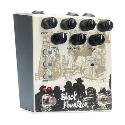 Old Blood Noise Endeavors Black Fountain Stereo Delay Effects Pedal, Cream image 1