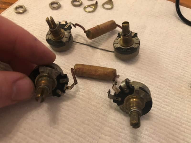 Gibson Vintage 1954 Les Paul Standard wiring harness - pots, caps, switch, jack 1954 image 1