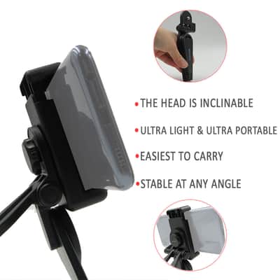 Hollyland LARK M2 DUO 2-Person Wireless Camera-Mount Microphone System - Universal Compatible (2.4 GHz, Shine Charcoal) + Vivitar compact Selfie Video Tripod + 16GB Transcend MicroSD Memory Card with Adapter image 8