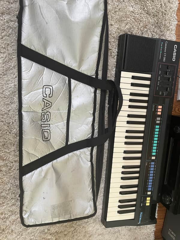 Casio CT-380 With Power and Futuristic Keyboard Case image 1
