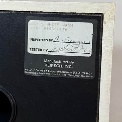 Klipsch KG1.5 Vintage Bookshelf Speakers - Whitewash finish - Sequential Serial #s - RARE! image 15