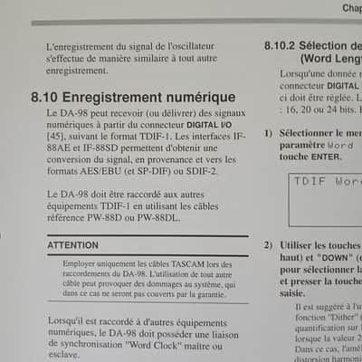 Owner's Manual In Italian for TASCAM DA-98 D.A.T TEAC Professional Division 1996 image 8