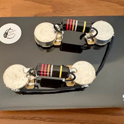 Gibson Les Paul 50s style wiring harness with new Bumblebee 0.022uF paper in oil capacitors and split long shaft pots image 1