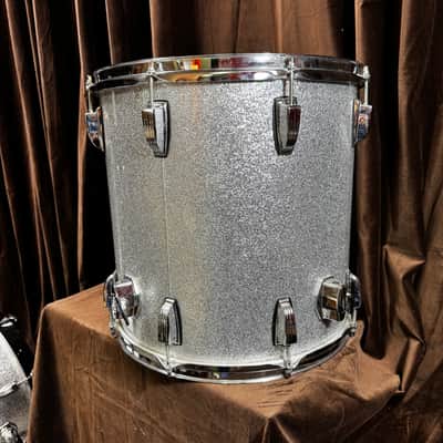 16x16 Ludwig Classic Maple Early 80's CHICAGO Floor Tom - Silver Sparkle image 7