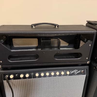 Fender Head Cabinet for Fender Deluxe Reverb, Super-Sonic 22 - Black Tolex image 3