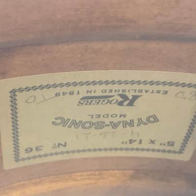 Rogers 14x5" Dyna-Sonic Snare Drum with Beavertail Lugs 2020s - Fruitwood Stain image 21
