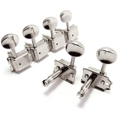 NEW Gotoh SD91-05M 6-In-Line Vintage Style Tuners for Fender Strat Tele Non-Staggered - NICKEL