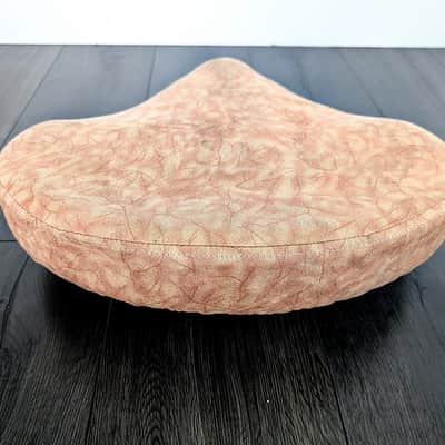 Vintage Drum Seat Throne Saddle Suede Natural Tan Brown Leather or Microfiber? image 2