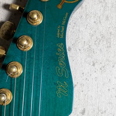 Valley Arts M Series Super Strat 80-90s Trans Aqua / Emerald Green image 7
