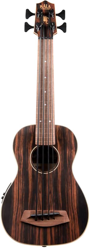 Kala U-Bass Striped Ebony Fretless Ukulele Bass Natural | Reverb