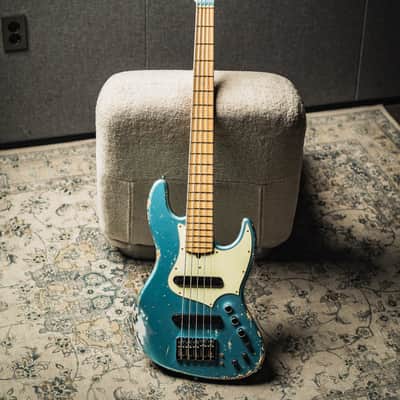 Xotic XJ-1T 5 String Heavy Aged-Ice Blue Metallic (Custom Color