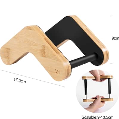 Portable Solid Wood Guitar Stand for Acoustic and Folk Guitars image 2