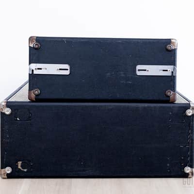 1969 Fender Bassman Drip Edge Silverface Vintage Tube Amp w/ 2x12 Cab, Fully Serviced, Black Panel AA864 image 7