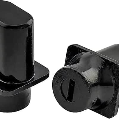 Pro Inch Size Top Hat Guitar Telecaster Switch Tips 3-Way Pickup Selector Switch Knobs for US Fender Tele Style, Black (Set of 2) image 1