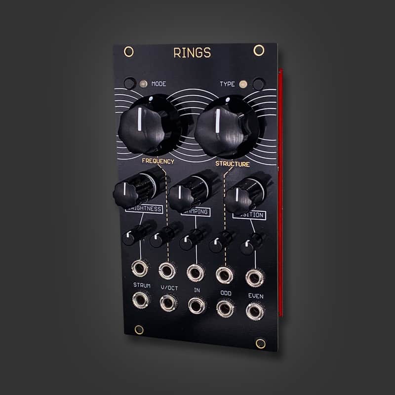 Mutable Instruments Rings feat. Oscillosaurus panel & black knobs image 1