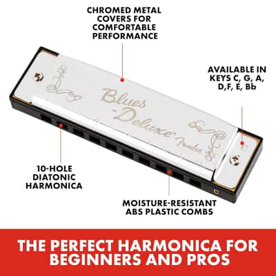 Fender Blues Deluxe Harmonica, Guitar Accessories, Key of C image 2