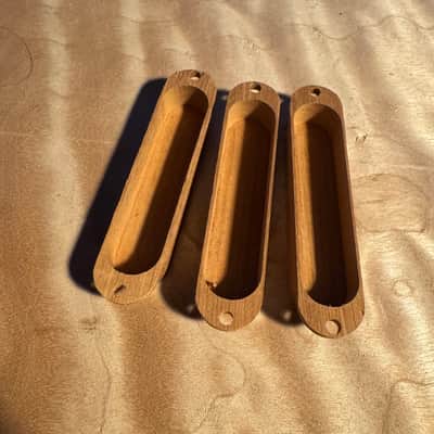 Guilford Mahogany Single Coil Pickup Cover Set - No Poles - fits Fender and many others image 2