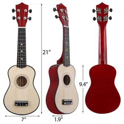 21 inch Ukelele with Free Gig Bag Strap Professional Acoustic Soprano Ukelele image 2