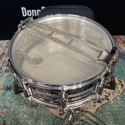 David Frangioni Collection, Rogers - 14x5" Metal, 5-Line, Dyna-Sonic, Chrome Over Brass, Snare Drum, With Beavertail Lugs, 1960's - Chrome image 16