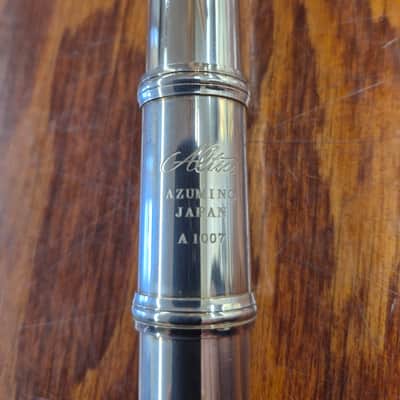 Altus A1007 professional flute  - open hole, b-foot, offset G, split E, sterling silver head and body, image 1