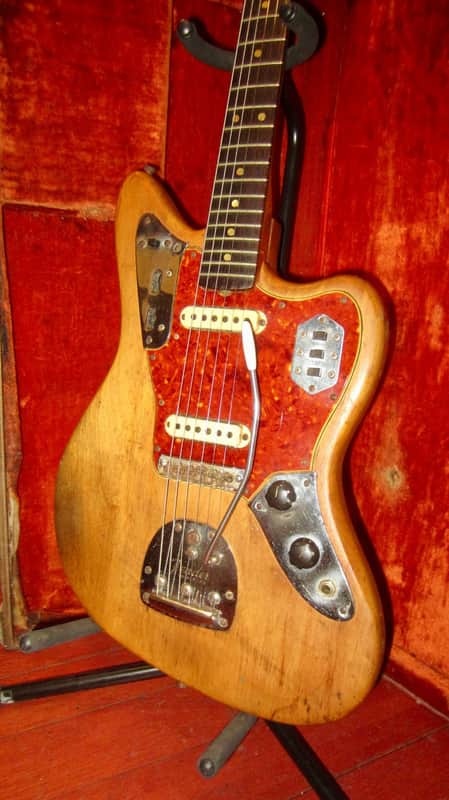 1965 Fender Jaguar Natural w/ Vintage Fender Hardshell Case