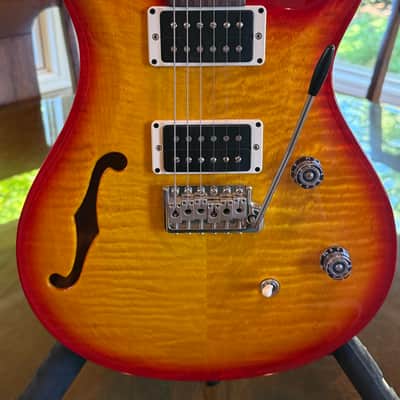 2022 PRS CE 24 Semi-Hollow Electric Guitar - Cherry Wrap Burst w/ Black Neck "Custom Color" image 4