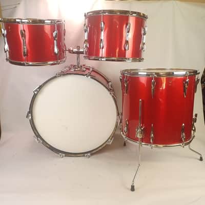 *Premier 22,13,14,16" Polychromatic Red B304 Drum Set 3Ply Birch/Mahogany 70s UK image 4