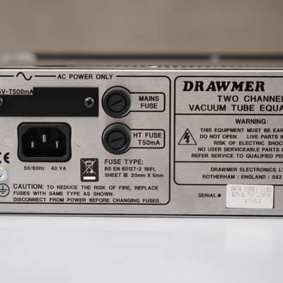 Drawmer 1961 2ch Vacuum Tube Equaliser w/ Mogami Gold Cables! #58832 image 12
