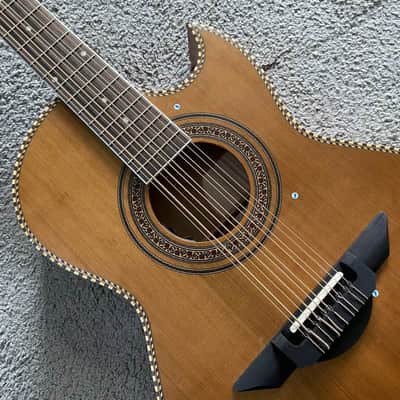 10 String Acoustic Electric Guitar, Solid Red Top Pine Body, Rosewood Fingerboard Neck image 10