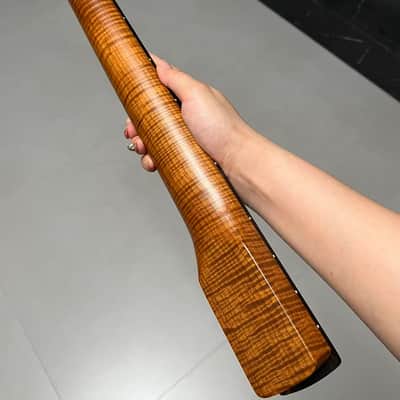 2.9mm frets Striped Ebony Fretboard 22frets 5a Roasted flame Maple guitar neck Radius 12inch Round stainless steel 22 frets Roasted flame Maple guitar neck Striped Ebony fingerboard 25.5inch hole 10mm Radius: 12 inches. image 7
