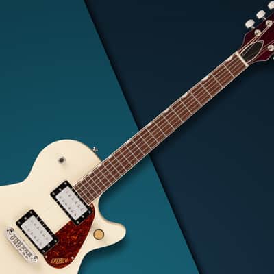 Gretsch Streamliner Jet Club Single-Cut 6-String Right-Handed Electric Guitar with Wraparound Tailpiece, Nato Body and Laurel Fingerboard (Vintage White) image 6