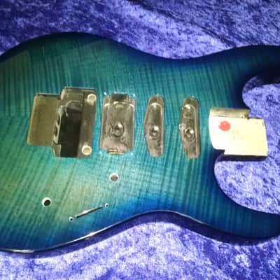 MIJ Jackson Dinky Blue Burst Flamed Maple Body image 3