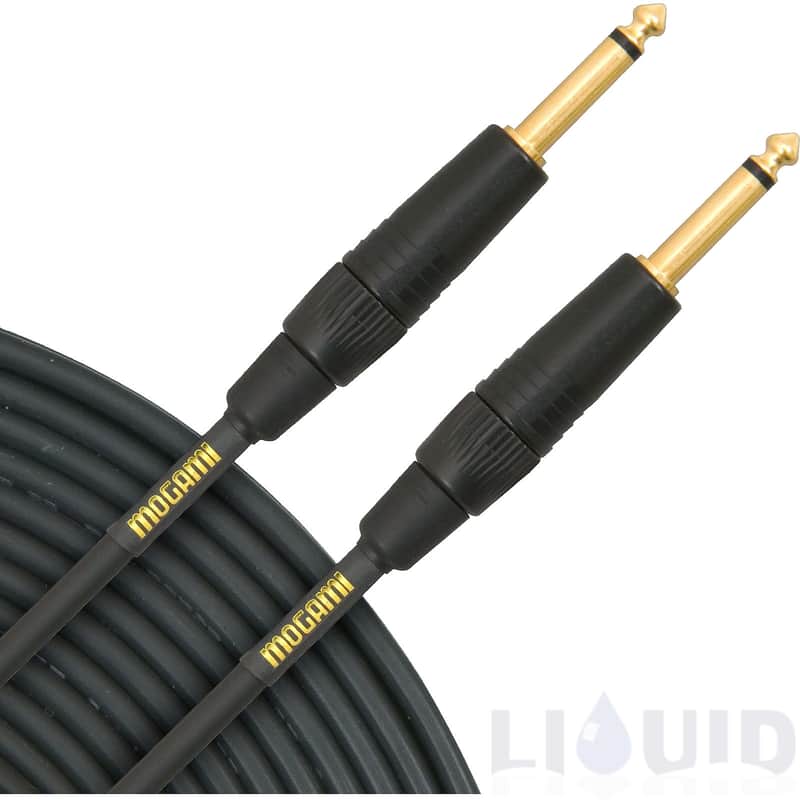 Mogami Gold SPEAKER-03 Amplifier-to-Cabinet Speaker Cable, 1/4" TS Male Plugs, Gold Contacts, Straight Connectors, 3 Foot image 1