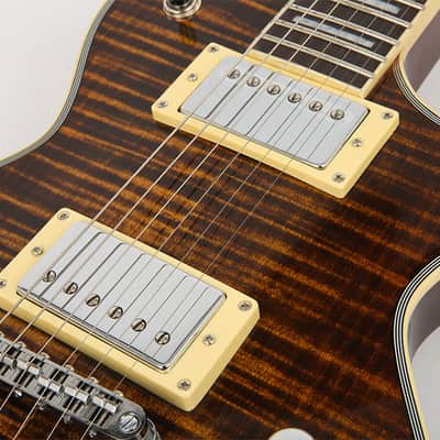Swing MLP-100 Single Cutaway Electric Guitar Tiger Eye Flame Maple Top HH Bild 5