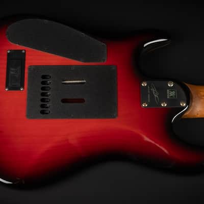 2021 Ernie Ball Music Man Jason Richardson Signature Cutlass 7 - Rorschach Red | USA 7-String JR7 Buckeye Burl Top Birdseye Maple Neck Tremolo Stainless Steel Frets 3.6kg | OHSC image 11