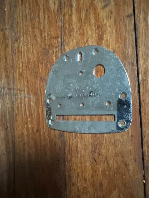 Fender Original 1960’s -70's Fender Jaguar Jazzmaster guitar bridge tremolo PLATE 60's - Chrome image 1