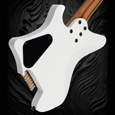 EART GW-7F, 7 String Headless Shape Guitar, Roasted Ash Solid Body, 24F Rounded Ends Jumbo Stainless Steel image 9