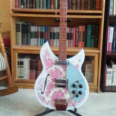 FS/T '99 Rickenbacker Rose Morris Model 1997 Custom Blue Boy Paisley image 11