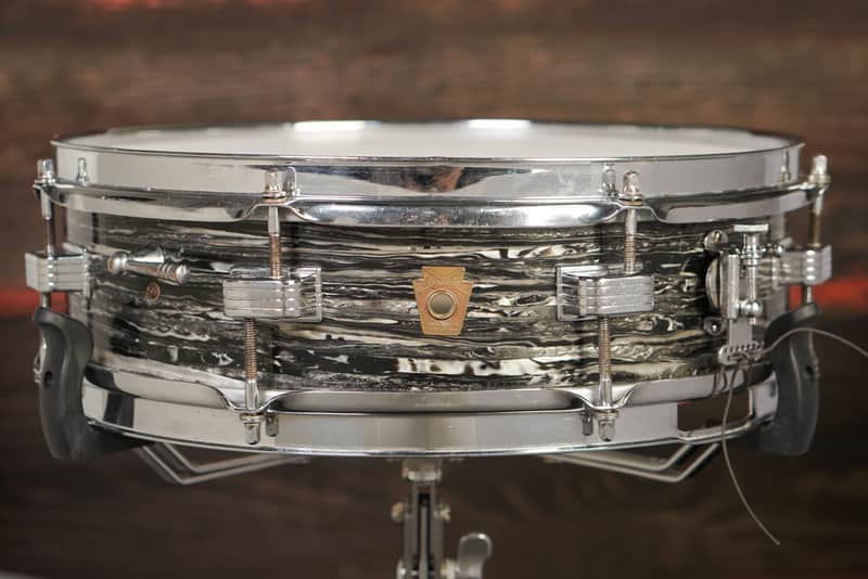 Ludwig 4x14" Downbeat Snare Drum - 1960s Black Oyster Pearl image 1