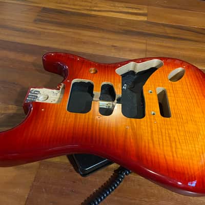 Fender Player Strat Stratocaster Flame Maple Plus Top Cherry Sunburst Body 4 lbs image 1