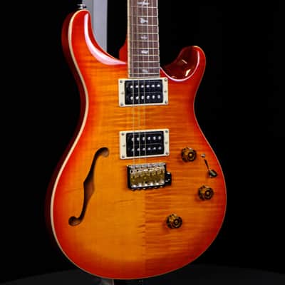PRS SE Custom 24 Semi-Hollow Piezo Electric Guitar - Vintage Sunburst image 5