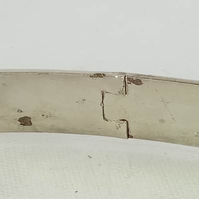 Ludwig 15"Snare Drum Resonant Straight Chopper Rim/Hoop Nickel Pioneer Vintage10 image 7